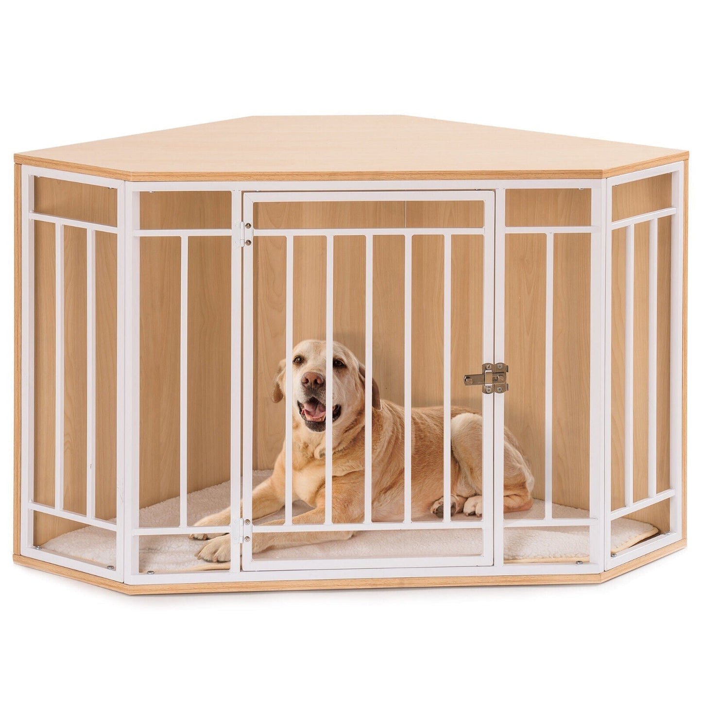 WOODEN AND METAL DOG HOUSE FOR SMALL/MEDIUM DOGS