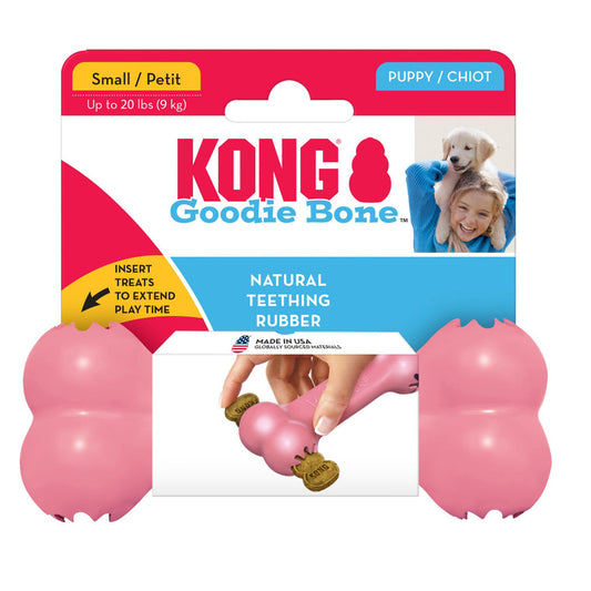 KONG GOODIE BONE PUPPY TOY ASSORTED SMALL