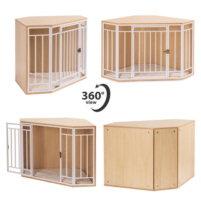 WOODEN AND METAL DOG HOUSE FOR SMALL/MEDIUM DOGS